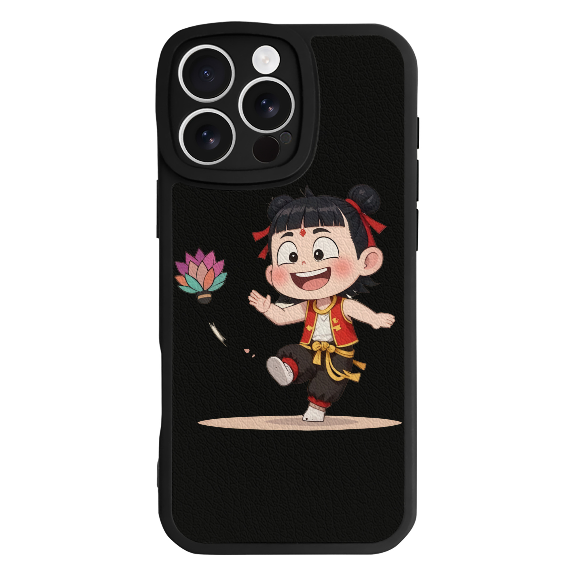 （画像用） Ne Zha 2 ナタ 魔童の大暴れ 【iPhone 16シリーズ対応】シリコンスマホケース（レザー調） 材質：シリコン
